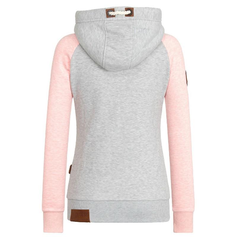 Женская однотонная ветровка с капюшономЖенская ветрозащитная куртка на молнии-топ