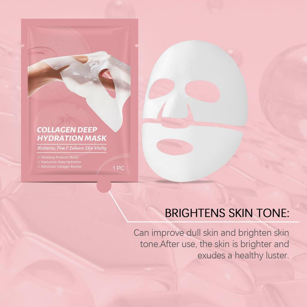 Увлажняющая коллагеновая маска для лица, увлажняющая, питательная и увлажняющая маска для лица «три в одном», 1 мл