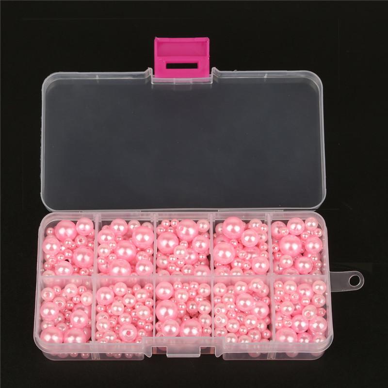 350pcs AAA Mixed Size 4-10mm Round Beads ABS Pearls Loose Beads For Jewelry Making