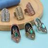 Metal Open Nail Acorn Thimble Durable Open Nail Acorn Finger Protector  for Embroidery