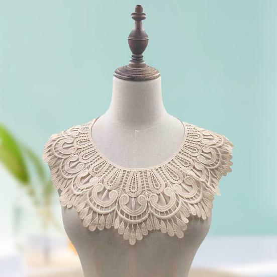 Воротник с аппликацией, полый, устойчивый к разрыву, не деформируется, дышащий, моющийся, съемный своими руками, кружевной корсаж с 3D-эффектом для швейного магазина