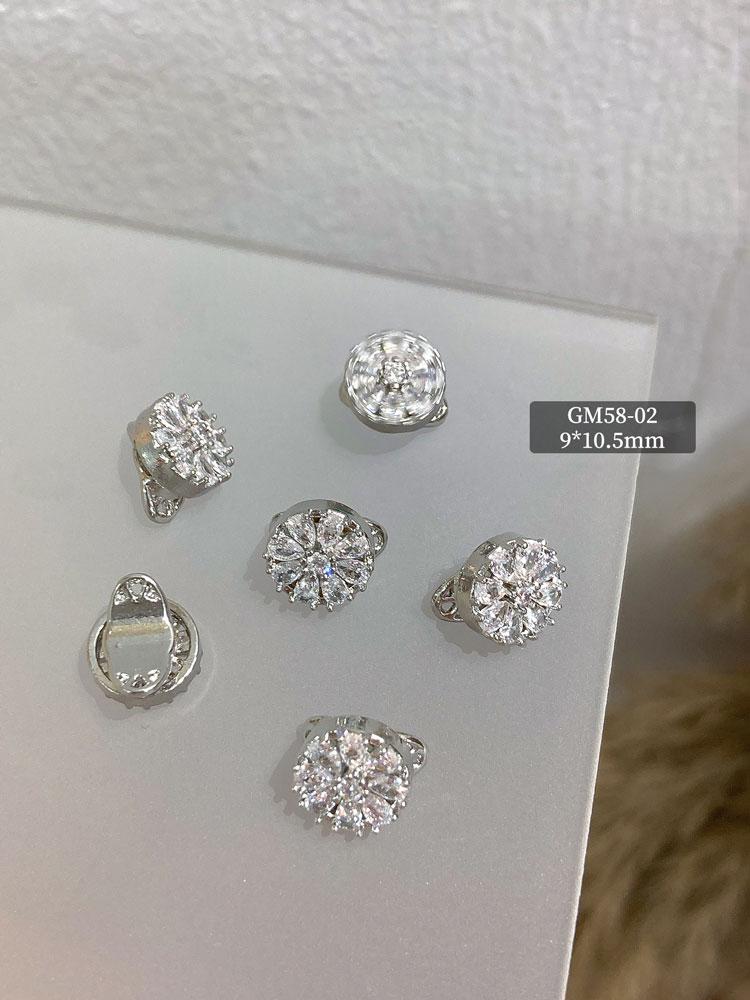 Nail Accessories Zircon Metal Diamond Snowflake Fortune Beads High Speed Rotating Shiny Kawaii Rhinestone for New Year Decor
