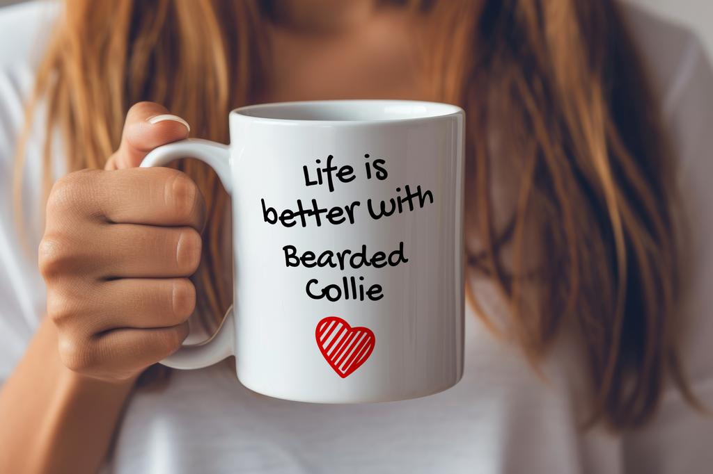 Bearded Collie, Highland Collie, Mountain Collie - cup with a dog, cup with a photo, personalized gift from the Art-Dog brand