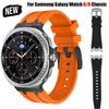 Силиконовый ремешок для Samsung Galaxy Watch 8/8 Classic 46 мм, спортивный ремешок, металлическая застежка-коннектор для Galaxy 8 40 мм 44 мм, роскошный браслет
