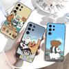 Мы S-Bare B-Bears Чехол для телефона для Samsung S26, S25, S24, S23, S22, S21, S20, Ultra, Plus, FE Черный Мягкий чехол