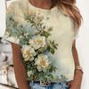 Women's T Shirt 3D Print Floral Kawaii Animal Graphics Casual Short Sleeve Tee Tops Fashion Summer O-Neck Y2K T Shirts For Women