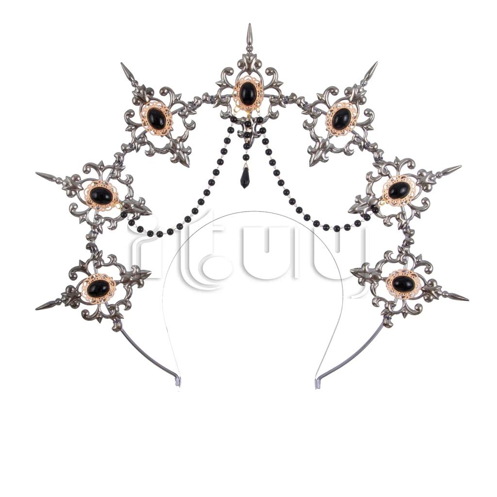 Halo Crown Headpiece Gothic Lolita KC Headdress Angel Feather Wings Halo Goddess Headband Headdress Accessories