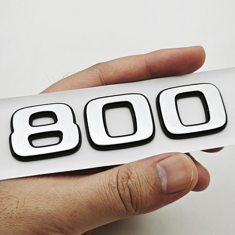 3D 800 Emblem Car Rear Trunk Badge Sticker Fender Decal Logo For Benz W463 G63 W213 Auto Styling Accessories