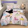 3pcs Disney Princesses Pattern Printed Quilt Set - Soft and Comfortable Quilt Cover for Bedroom, Guest Room and Dormitory Decorative Bedding Set