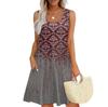 Women's Casual Sundress With Pockets Summer Boho Beach Dress,Holiday Hresses For WomenT-Shirts Dress U Neck Loose Tank Dresses