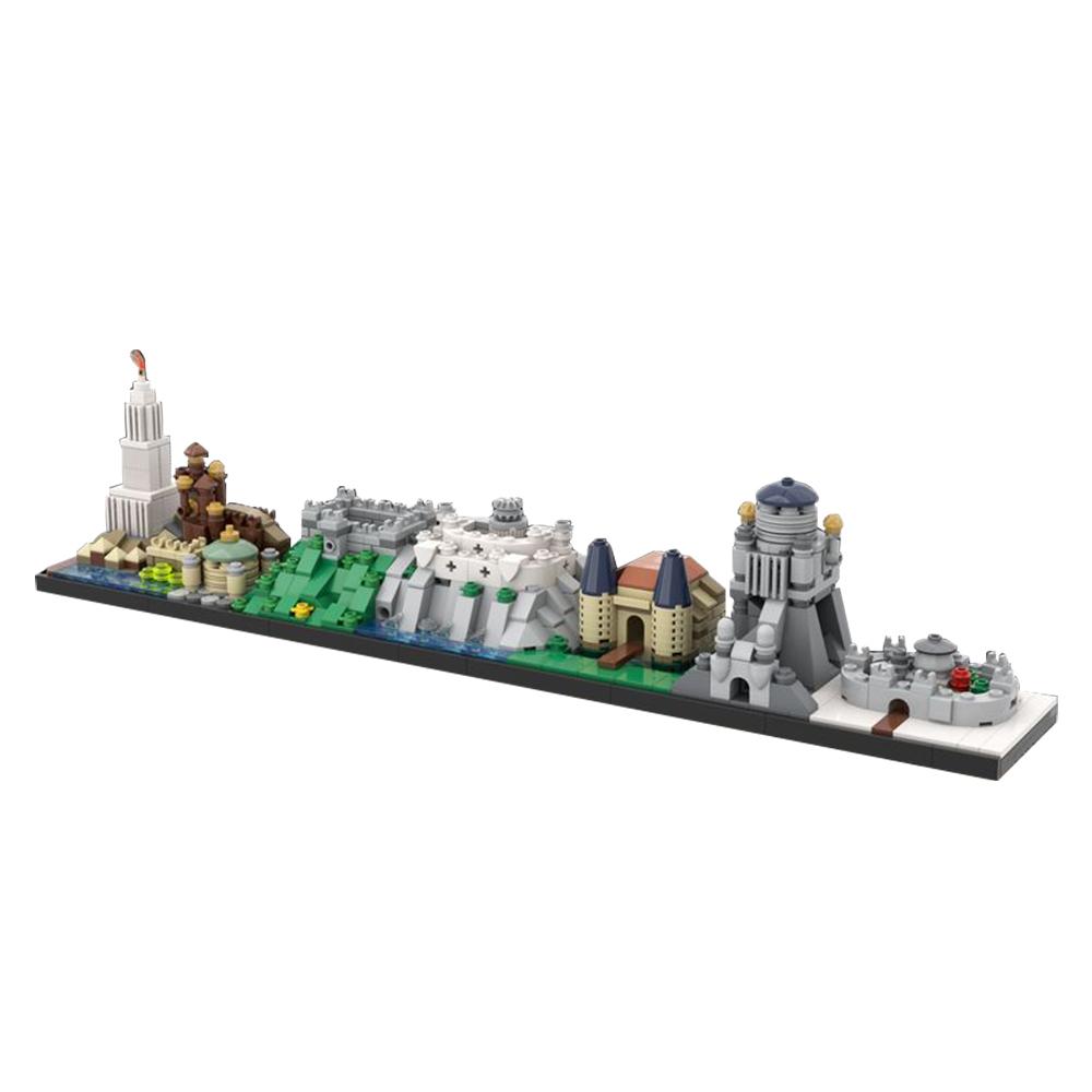 Gobricks MOC Игра Престолов Вестерос Городской Пейзаж Кубики Город Игра Престолов Пейзаж Строительные Блоки Игрушки Для Детей Подарок