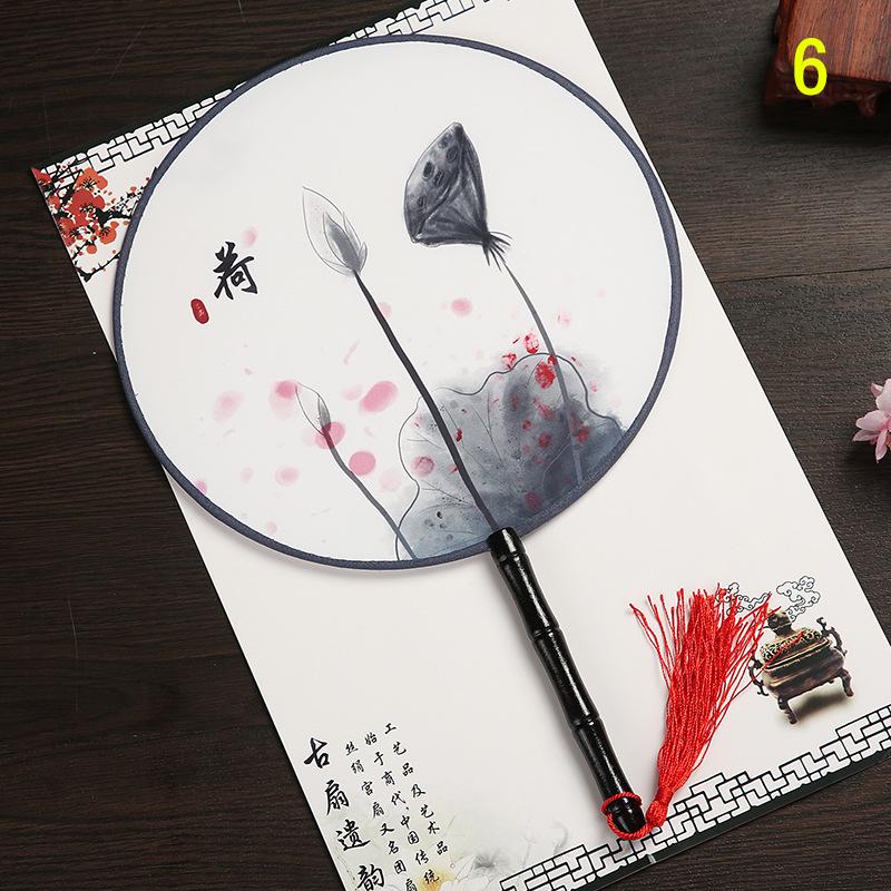 13 цветов круглый веер в китайском стиле с винтажным принтом шелковый веер свадебная вечеринка танцевальные аксессуары