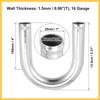 OD 1" 25mm Leg Length 4" 100mm Aluminum Alloy Tube Intercooler Pipe 180 Degree U Shape Bend Elbow Air Intake Tube Silver Tone for Car Auto