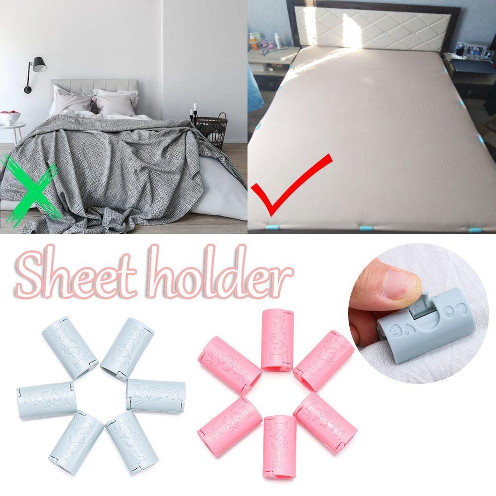6PCS Invisible Clamp Mattress Buckle Sheet Clips Bed Pegs Sheet Holder Quilt Bed Cover