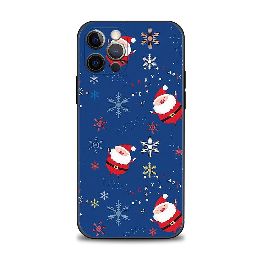 Мягкий силиконовый чехол для телефона для iPhone 14 13 12 11 Pro Max 6 6S 7 8 Plus X XS XR 12 13 Mini Shell Рождественская елка с оленем