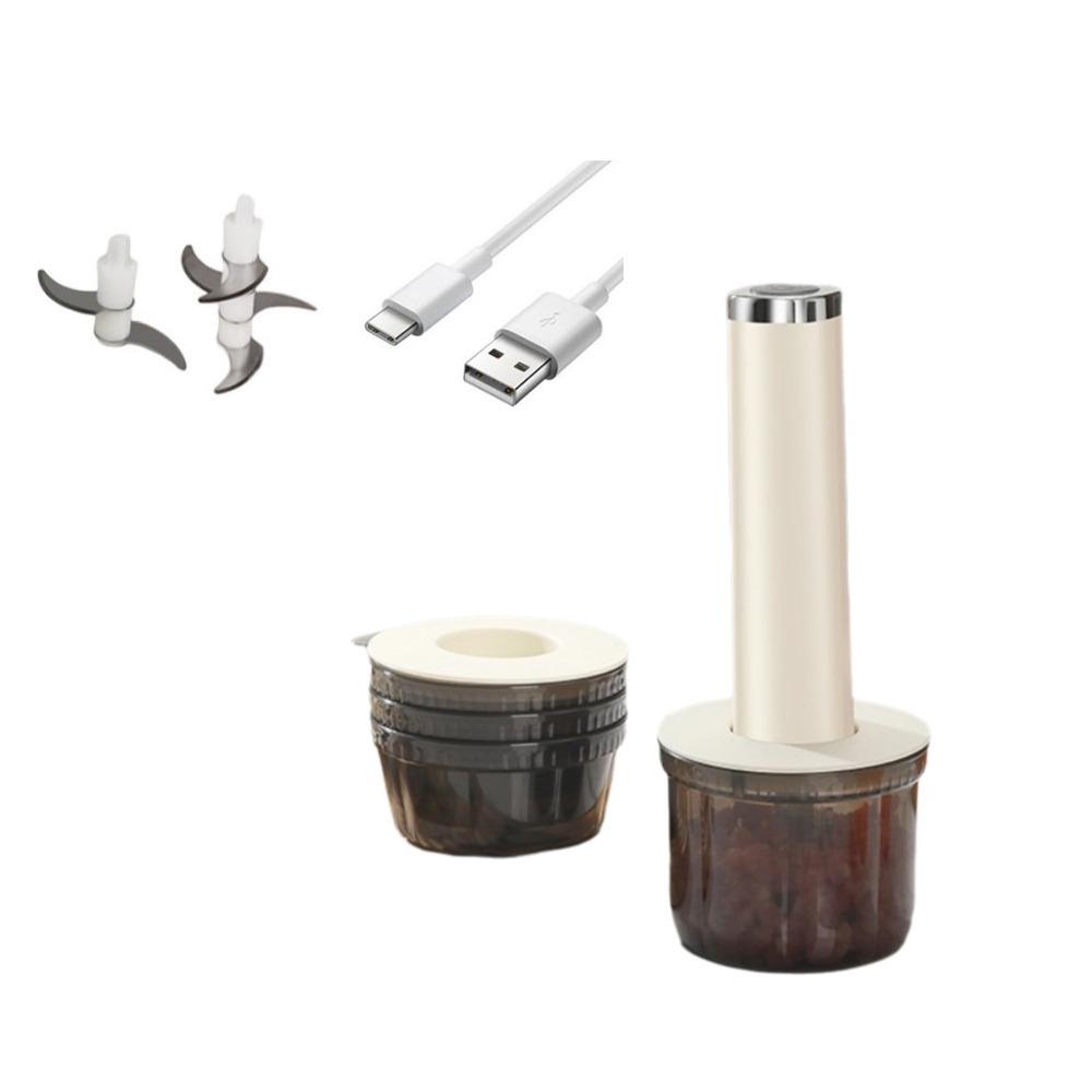 USB Rechargeable Electric Meat Grinder Plastic Baby Food Processor Food Grinder Vegetable Prep
