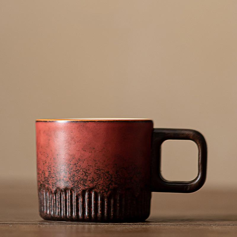 60 мл Градиентная керамическая чайная чашка с ручкой, термостойкая кофейная чашка, бытовая мини-минималистичная кружка ручной работы