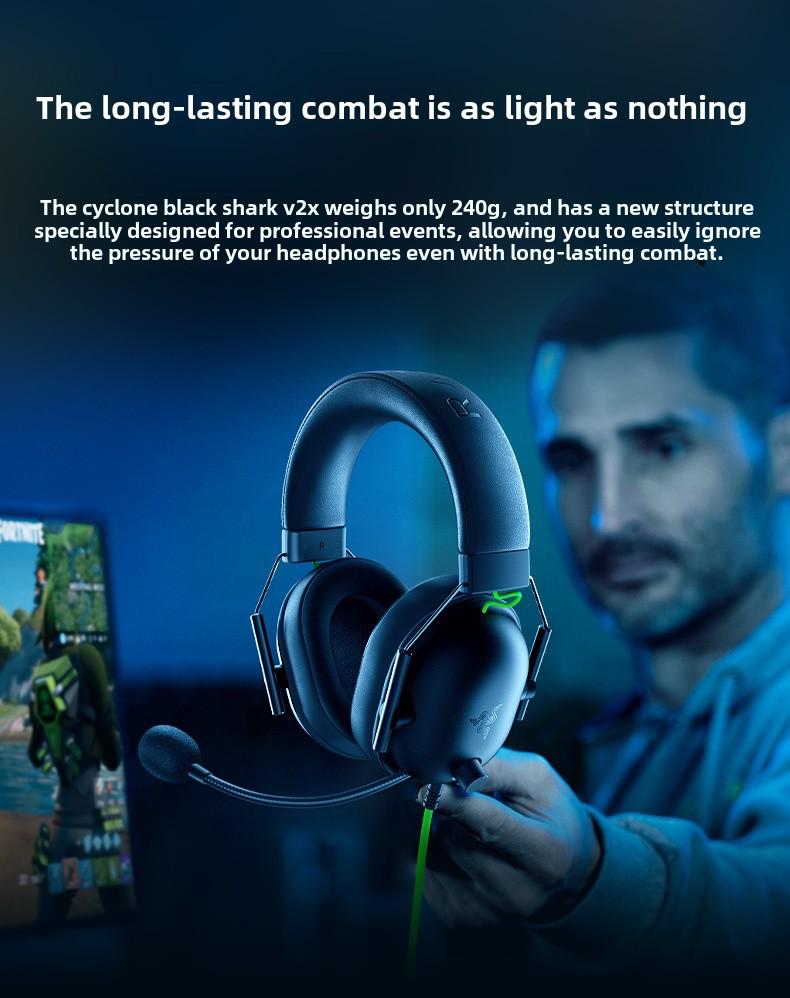Razer BlackShark V2 X Gaming Headset with 7.1 Surround Sound and Microphone