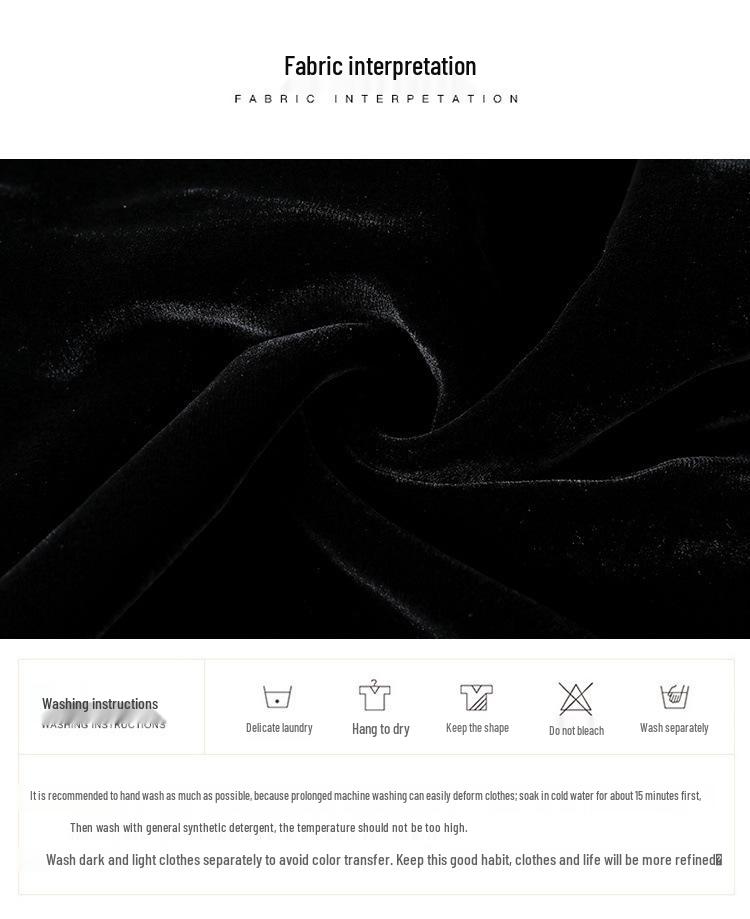 Женское черное бархатное пальто - Новый китайский стиль Весна/Осень Свободный кардиган