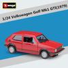 Ббураго 1:24 Фольксваген Гольф GTI Mk1 1979 Литой Дорожный Спортивный Автомобиль Модель Литье под Давлением Металл Классический Гоночный Автомобиль Транспортные Средства Модель Игрушки Подарок