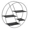 Round Wall Shelf "Lara" Diameter 50 Cm Atmosphera - Black