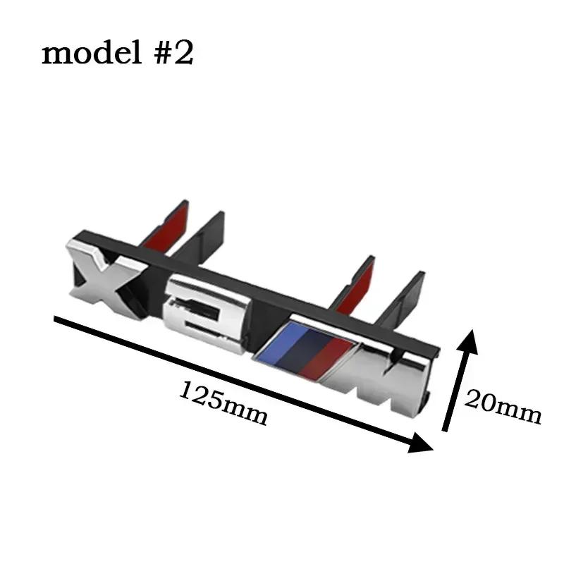 -BMW M Logo 3D Front Grille Badge Emblem For X1 X2 X3 X4 X5 X6 X7 X8 E84 E83 F39 F10 F30 G11 G07 G80 G60 E60 E46 Car Accessories