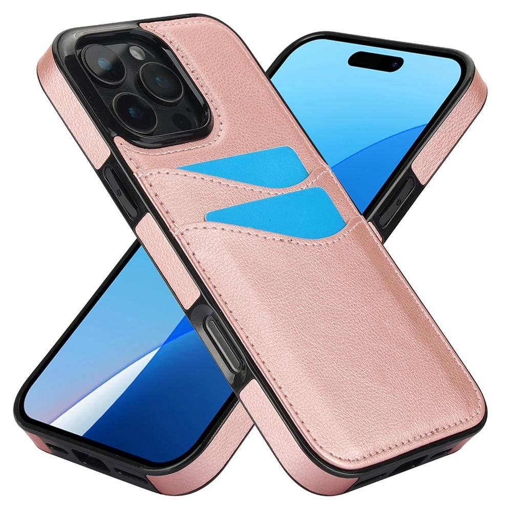 Чехол для iPhone 16 Pro Max со слотом для карт, тонкий, из ПУ+ТПУ, мобильный чехол