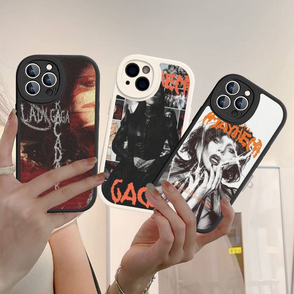 Чехол для телефона Lady Gaga Альбомы Для IPhone 16 15 14 13 12 11 Pro Max Plus Мягкая кожаная крышка