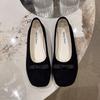 Французские балетки с круглым носком и бантом для девочек, летние новые туфли на плоской подошве для девочек 2025 года, нежные вечерние туфли, одинарные туфли