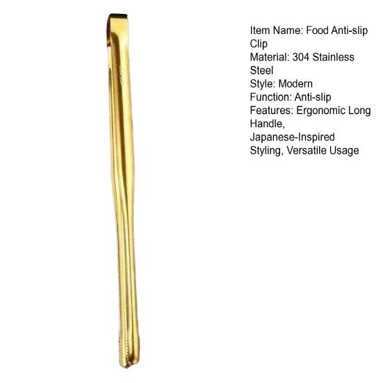 Зажимы для еды с противоскользящим покрытием Щипцы из нержавеющей стали Для барбекю Пикники Банкеты Щипцы для еды Зажимы в японском стиле с длинной ручкой