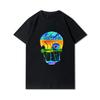 Plus Size 30 Patterns Cotton Harajuku Men T-Shirt Skull Print Tees Round Neck T Shirt Casual Tops