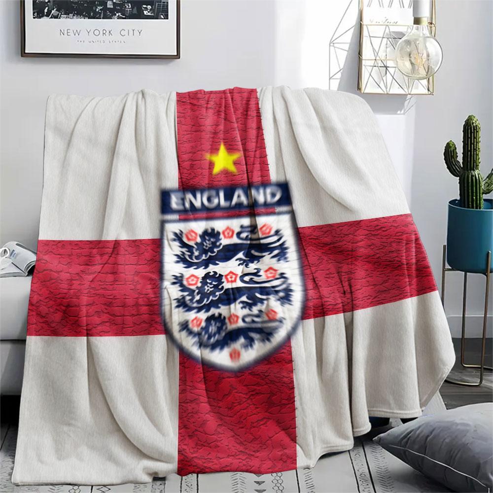 England football Printed Flannel Blanket, soft throw for bedroom sofa, washable,soccer fan merchandise, great gift.