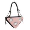 Косметичка/несессер Prada [Индивидуальная сумка] Розовый треугольник, простой, нишевый и высококлассный, модный, для поездок на работу, изысканный Розовый милый треугольник