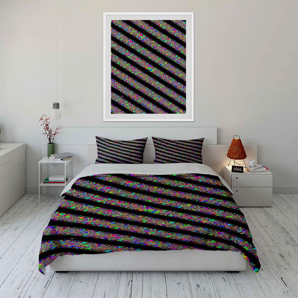 Diagonal colorful swirl patterns. Bedding sets Duvet cover sets Duvet covers Pillowcases(1*Duvet Cover 2*Pillowcases without duvet insert)