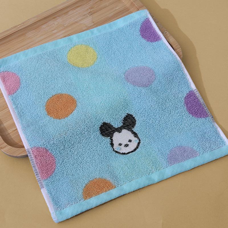 Хлопковое квадратное полотенце 25*25 см, утолщенное домашнее милое мультяшное цветное тканое жаккардовое маленькое квадратное полотенце