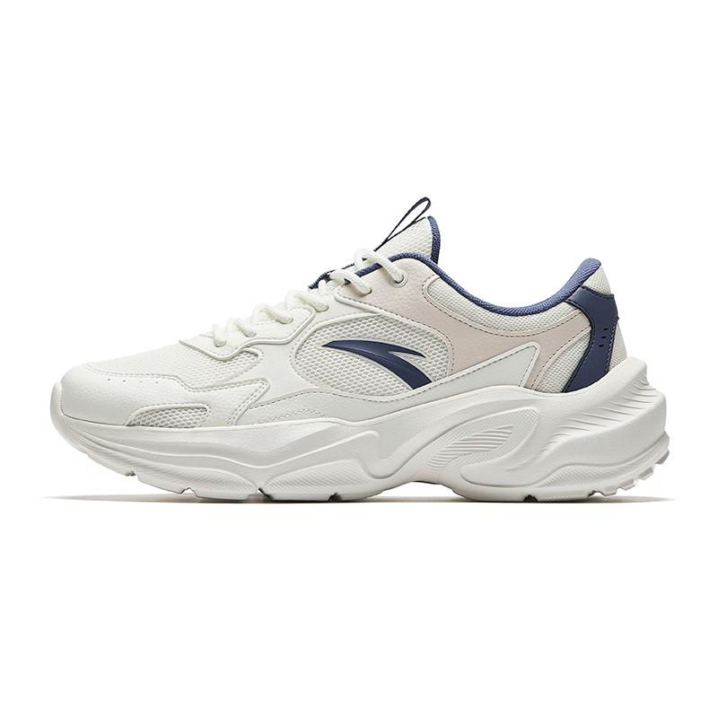 Anta Little Millennium Simple Versatile Non-Slip Breathable Low-Top Casual Shoes Men Sneakers White Gray Blue 912538826-2