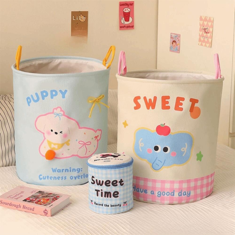 Foldable Toys Storage Basket Large Capacity Dirty Clothes Organizer Cute Laundry Basket  Household