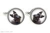 Scottish terrier, Aberdeen Terrier, Scottie, Aberdeenie - cufflinks and tie with your photo, a suit decoration, men's jewelry from the Art-Dog brand.