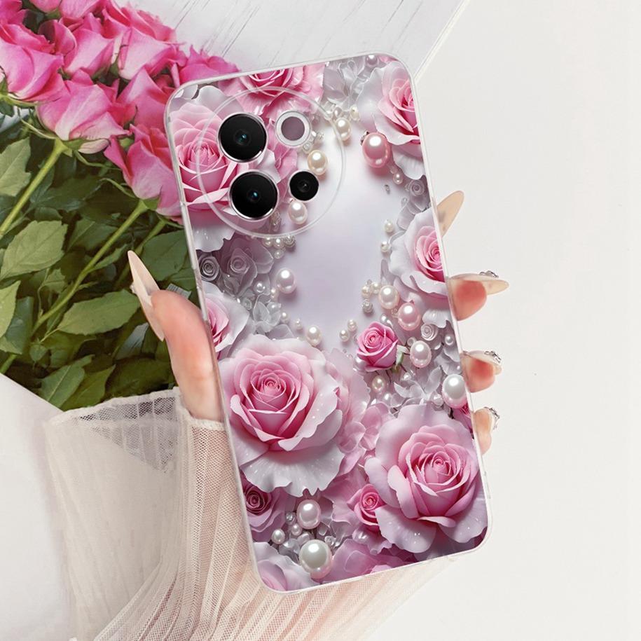 Case For Vivo V40 Lite 5G Cover 6.78" Popular Flower Soft Transparent Silicone TPU Bumper For Vivo V40Lite Global Phone Case New