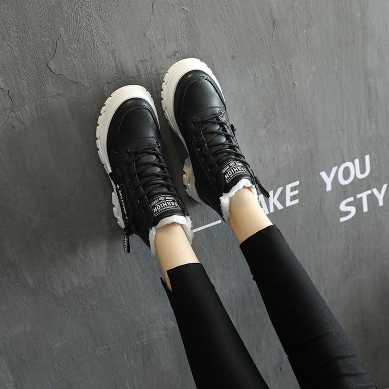 Winter Woman Ankle Boots High Quality Warm Platform Sneakers Waterproof Wear-resistant Snows Boots Ladies Vulcanized Shoes Mujer