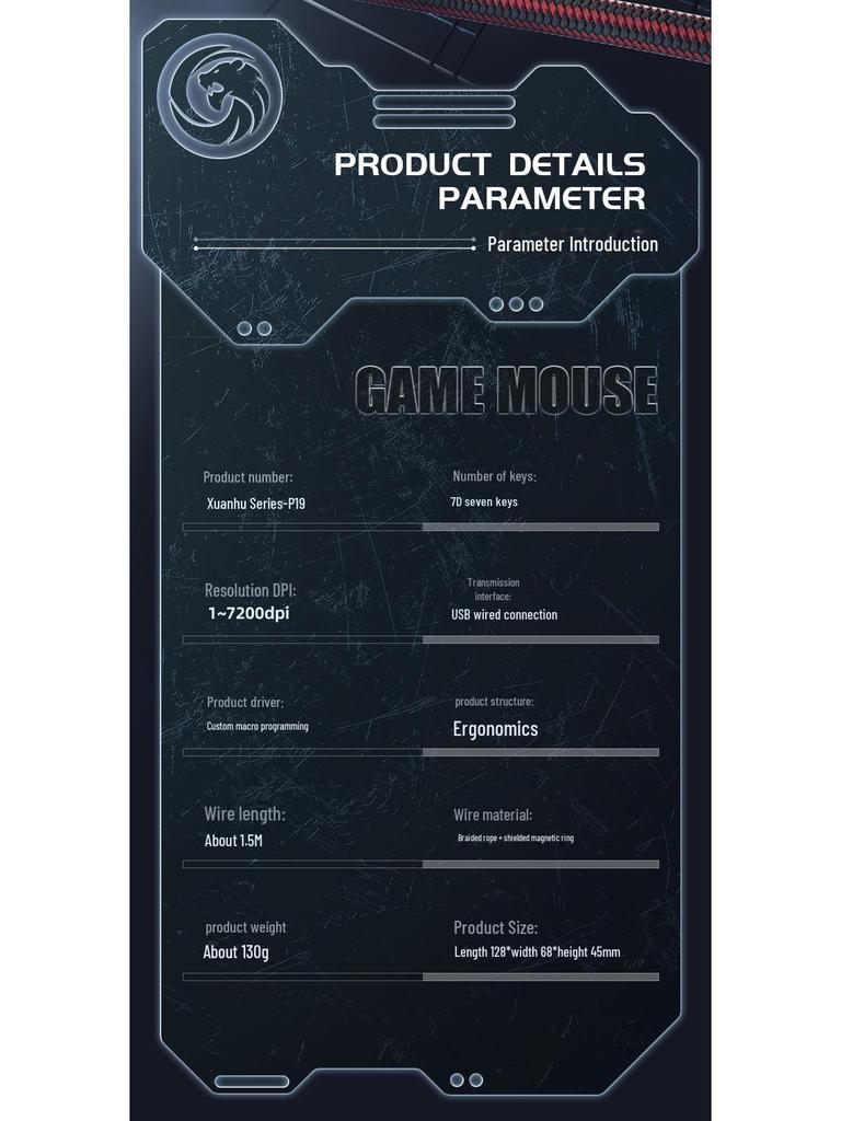 Проводная механическая игровая мышь RGB с программированием макросов для ПК и ноутбуков