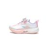 Li Ning Kids Brand Logo Comfortable Letter Bounce Low Top Casual Shoes Kids Casual Shoes Standard-White Fluorescent-Lotus-Pink YKAU008-4