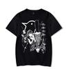 2025 New Casual Short Sleeve T-Shir Print Cotton Regular Fit Round Neck Breathable Loose Unisex Tee Men Women Clothing Anime