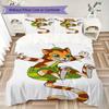 Pettson and Findus Pattern Bedding uilt Set uilt Cover Pillowcase Home Decoration Birthday Gift (1 * duvet cover + 2 * pillowcase without core)108
