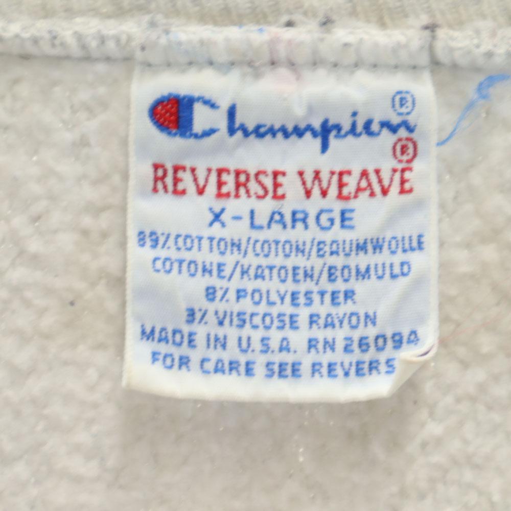 Champion 90-е годы Вышитый ярлык REVERSE WEAVE Сделано в США Старый колледж Свитшот с длинным рукавом Мужской Б/У