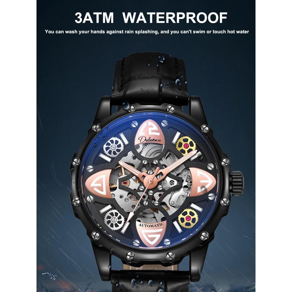 Автоматические механические часы мужские роскошные брендовые часы из нержавеющей стали скелетон мужские светящиеся часы Relogios Masculinos