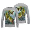 Fishing Shirts 3D Pinting Tops Fishing Apparel High Quality T-Shirt Long Sleeve Outdoor Sports Crewneck Fishing Shirt