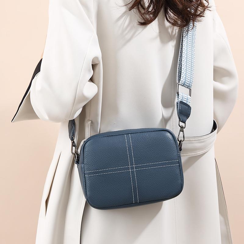 Настоящая кожаная сумка через плечо для женщин, высококачественные кожаные сумки, простой кошелек для телефона Zero