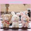 Charming Plush Bear Keychain Stuffed Animal Cute Rabbit Backpack Adornment