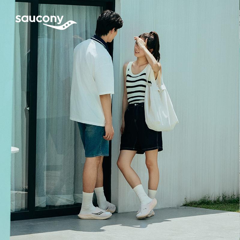SAUCONY Бестселлер Расслабляющие Спортивные Бесшумные Нескользящие Устойчивые к запаху Защищающие от натирания Быстросохнущие Антибактериальные Массажные Шлепанцы Унисекс Сандалии S28903-4